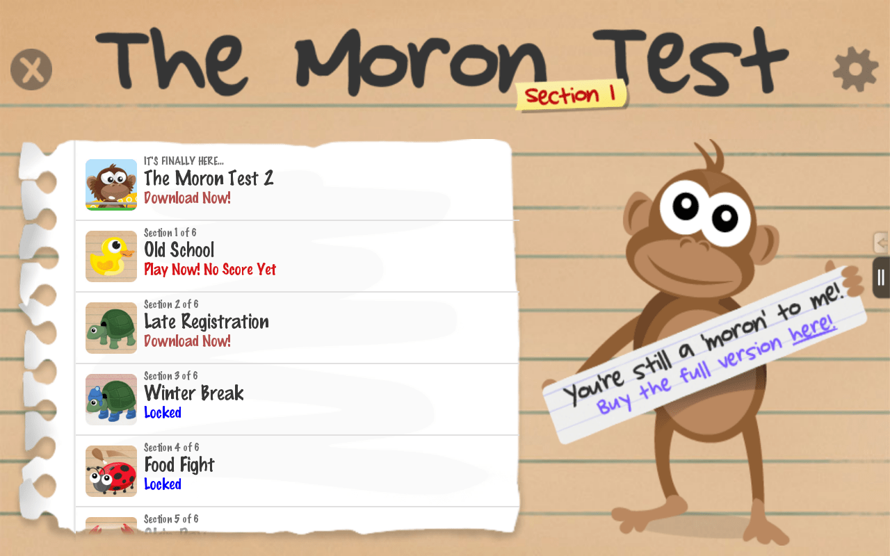 The Moron Test Appstore for Android