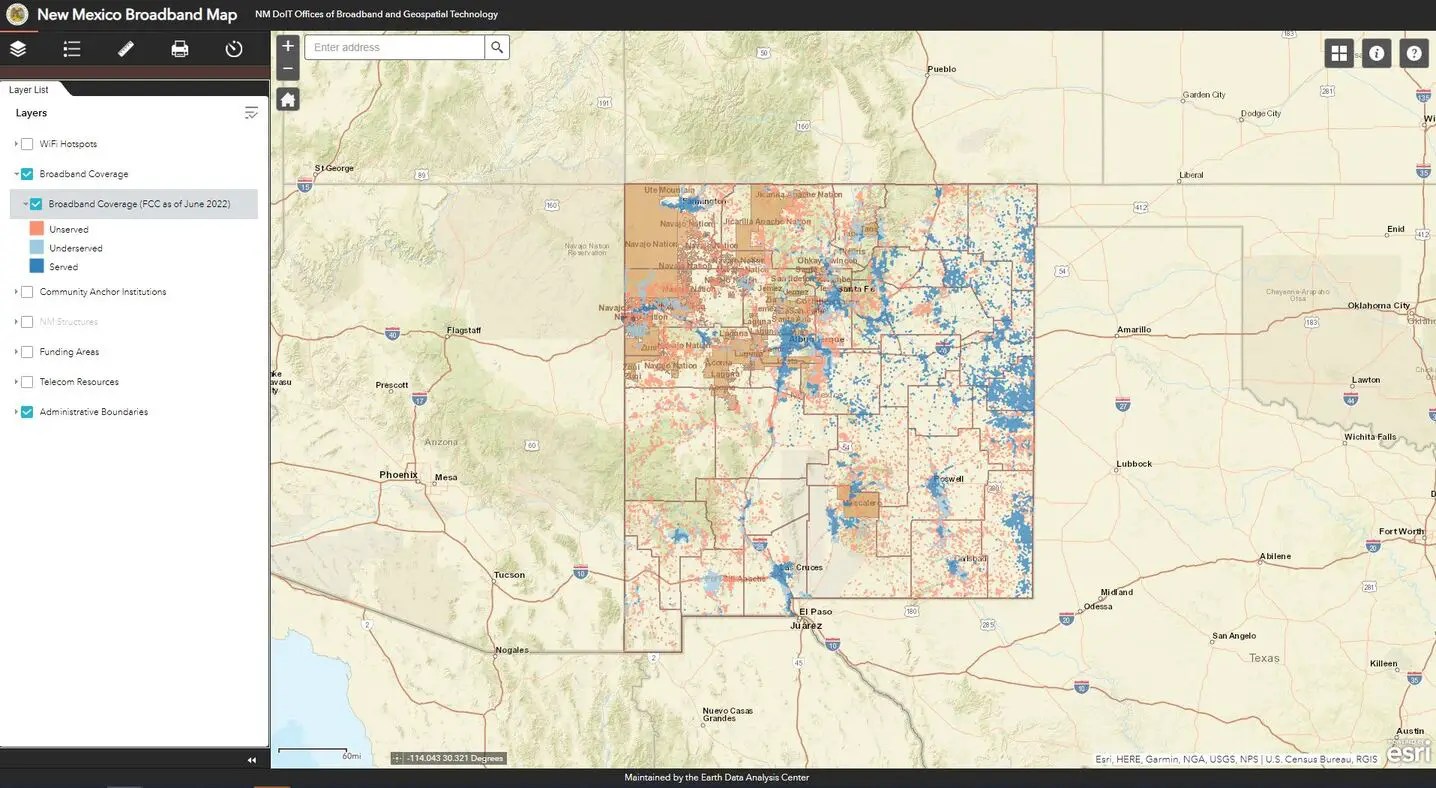 New Mexico Broadband Mapping Program Earth Data Analysis Center