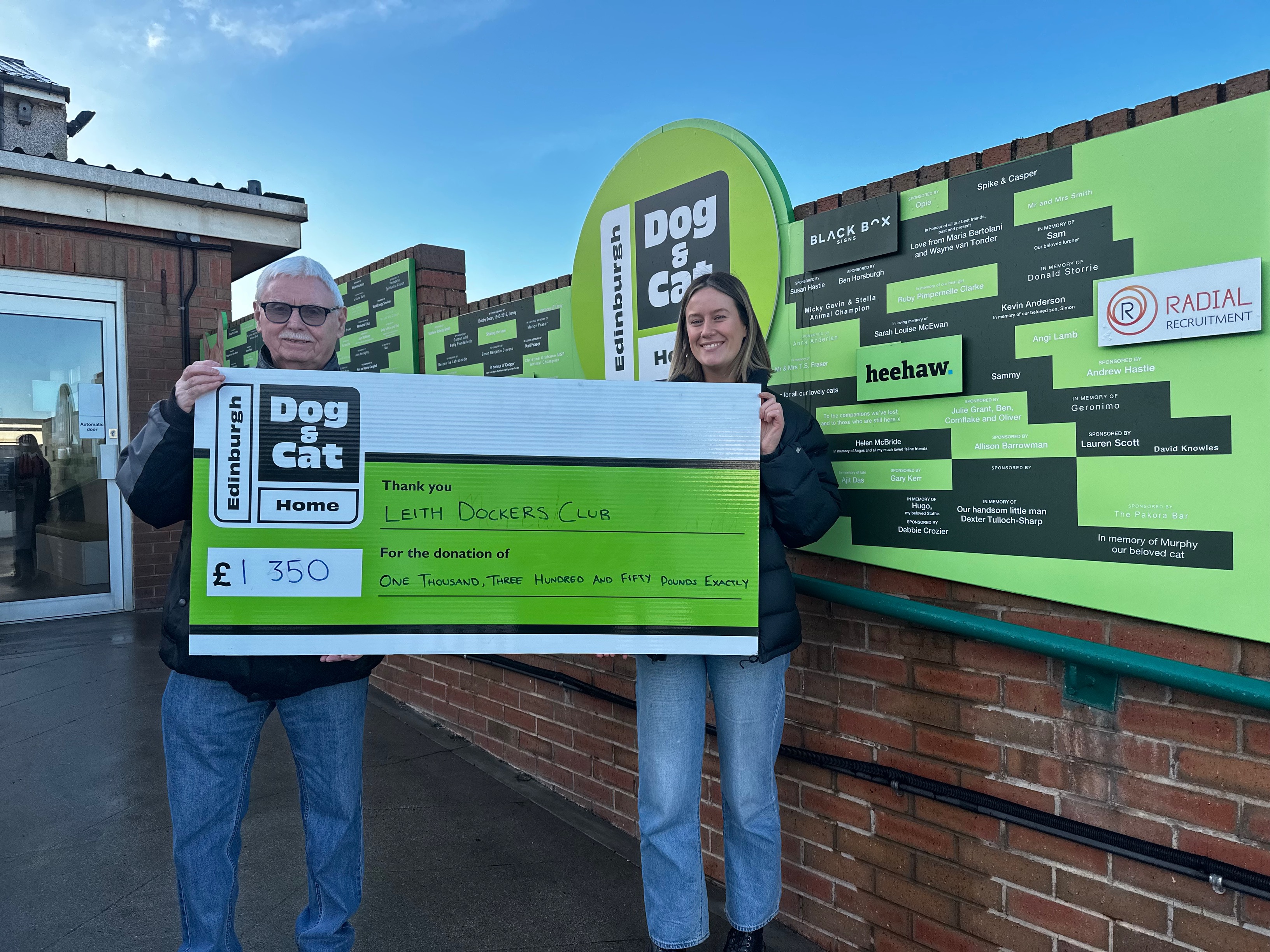 Fundraising Drive Leads To Generous Donation Edinburgh Dog & Cat Home