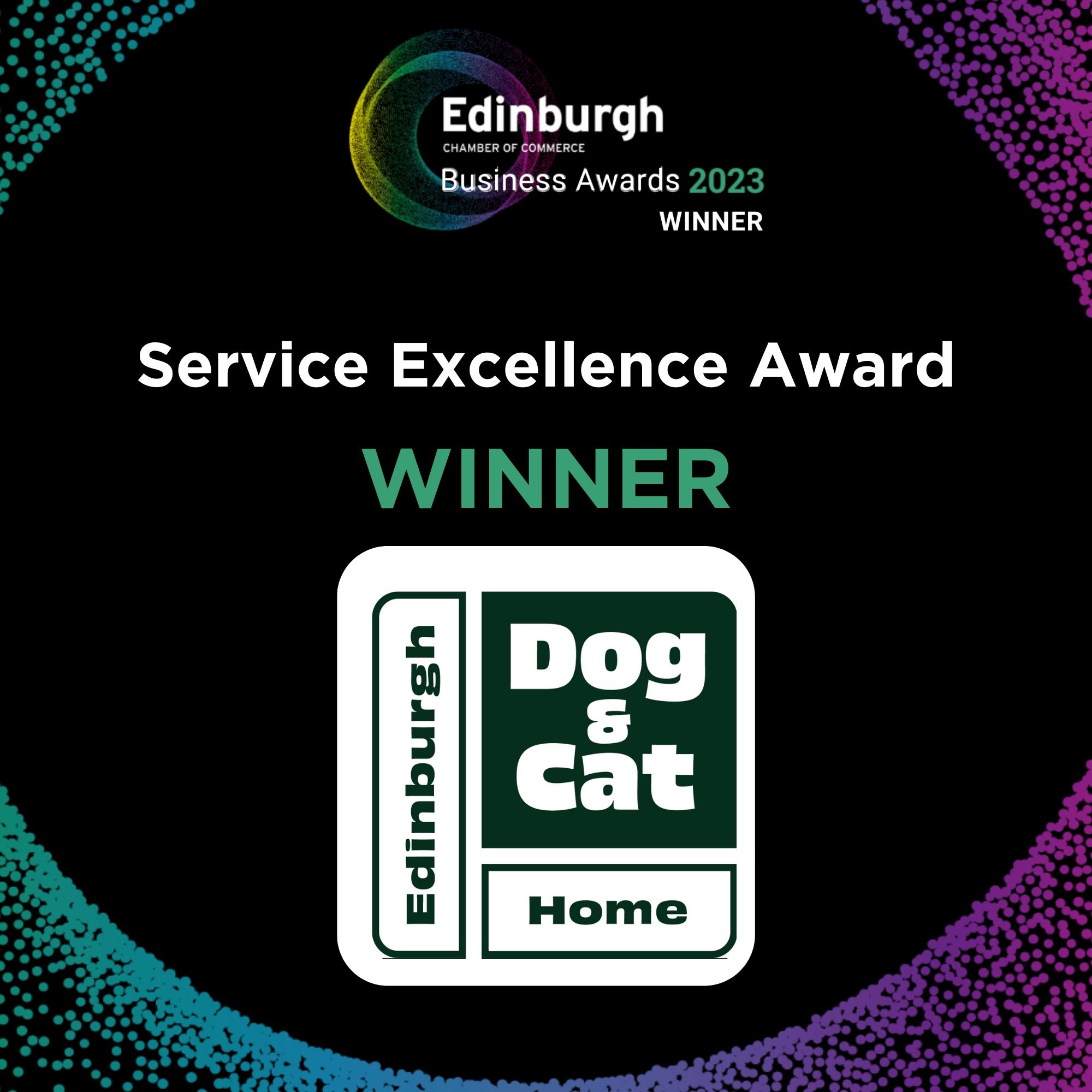 Edinburgh Dog and Cat Home Scoops Service Excellence Award Edinburgh