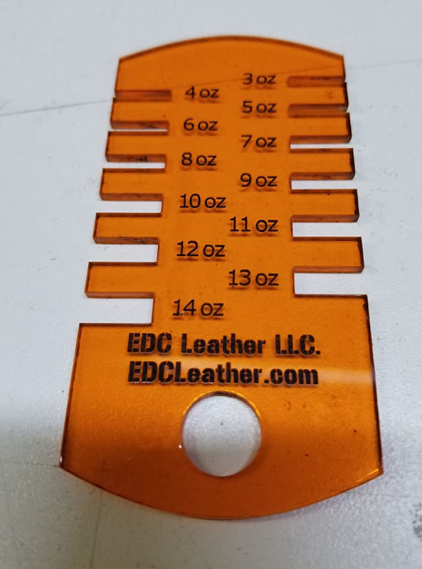 EDC Acrylic Leather Weight Gauge EDC Leather