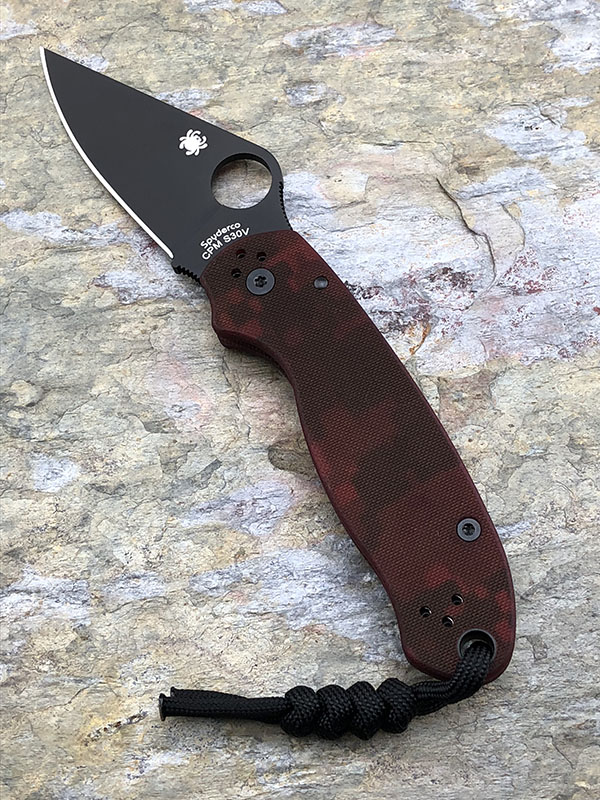 Spyderco Paramilitary 3 Custom Cherry Camo G10 DLC S30V EDC