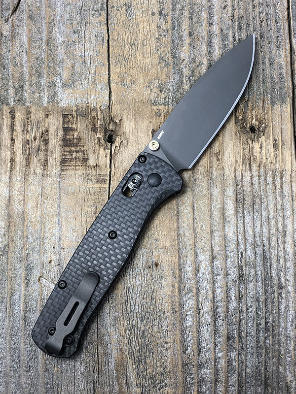 Benchmade 535GRY1 Custom Bugout Carbon Fiber Scales Plain Edge Blade