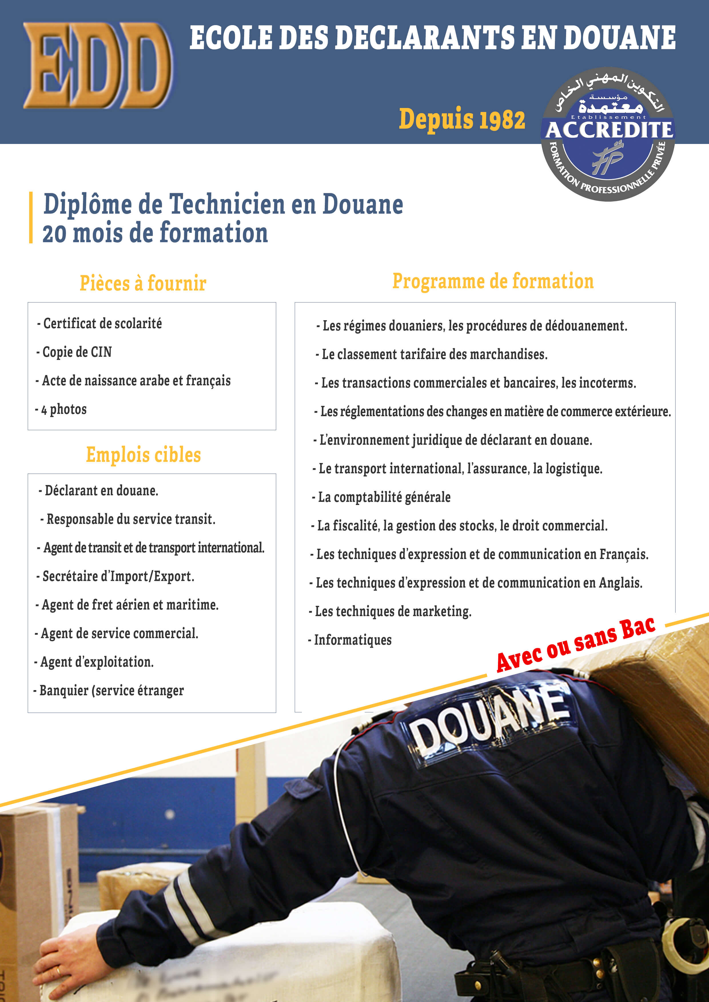 Technicien Déclarant en Douane EDD