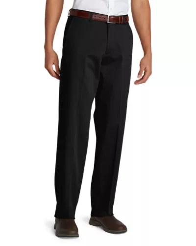Men's Performance Dress Flatfront Khaki Pants Relaxed Fit Eddie Bauer