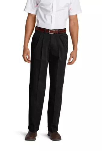 Men's Wrinklefree Relaxed Fit Pleated Performance Dress Khaki Pants Eddie Bauer
