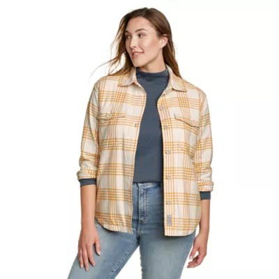 Women's Eddie's Favorite Flannel Faux Shearlinglined Shirt Jacket