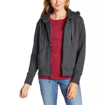 Women's Cabin Fleece Sherpa Hoodie Eddie Bauer