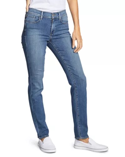 Women's Elysian Slim Straight Jeans Slightly Curvy Eddie Bauer