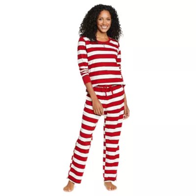 Women's Family Sleep Set Candy Cane Eddie Bauer
