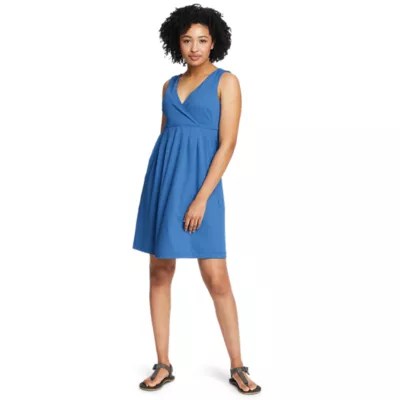 Women's Aster Crossover Dress Solid Eddie Bauer