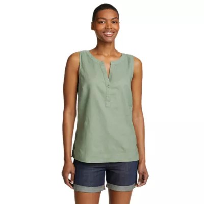 Women's Eb Hemplify Sleeveless Beach Shirt Eddie Bauer