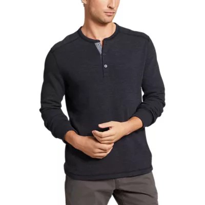 Men's Eddie's Favorite Thermal Henley Shirt Eddie Bauer