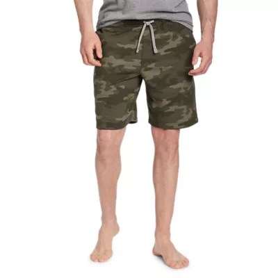 Men's Camp Fleece Printed Shorts Eddie Bauer