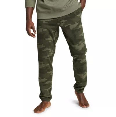 Men's Camp Fleece Jogger Pants Print Eddie Bauer