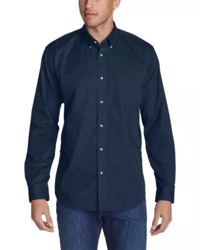 Men's Signature Twill Classic Fit Longsleeve Shirt Solid Eddie Bauer