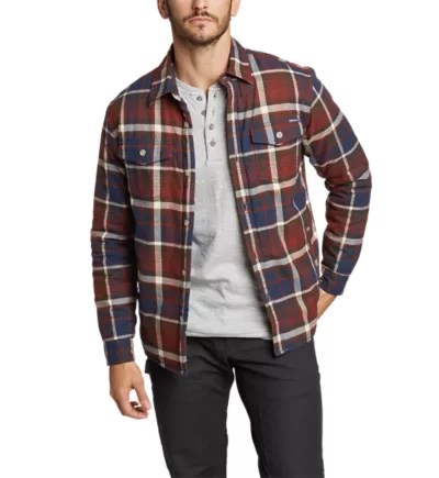 Men's Eddie's Favorite Flannel Insulated Shirt Jacket Eddie Bauer