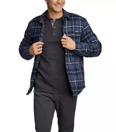 Men's Eddie's Favorite Flannel Insulated Shirt Jacket Eddie Bauer