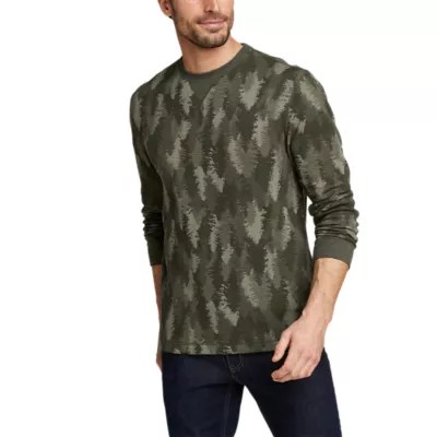 Men's Quartz Trail Thermal Crew Print Eddie Bauer Outlet