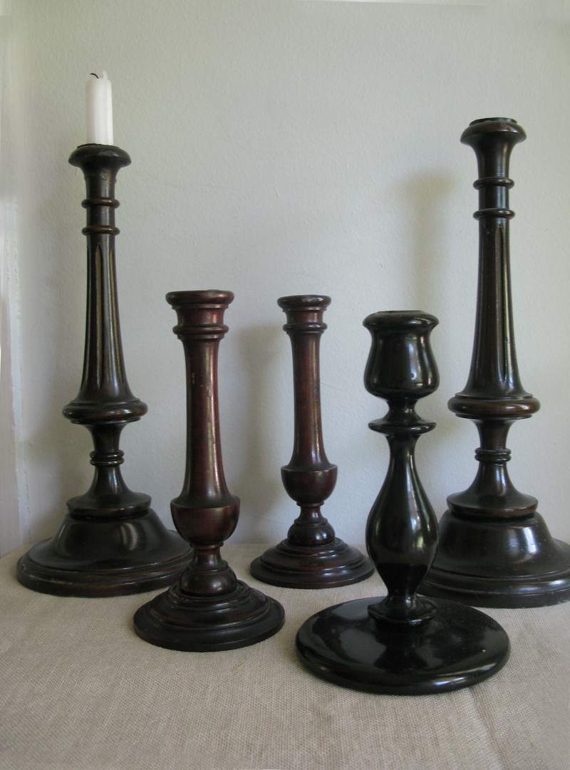 » Object of the Day Turned Wood Candlesticks