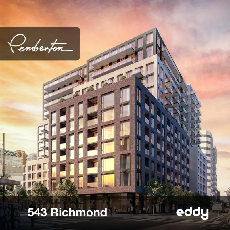 Built by Pemberton Group, 543 Richmond is a 15storey mixeduse