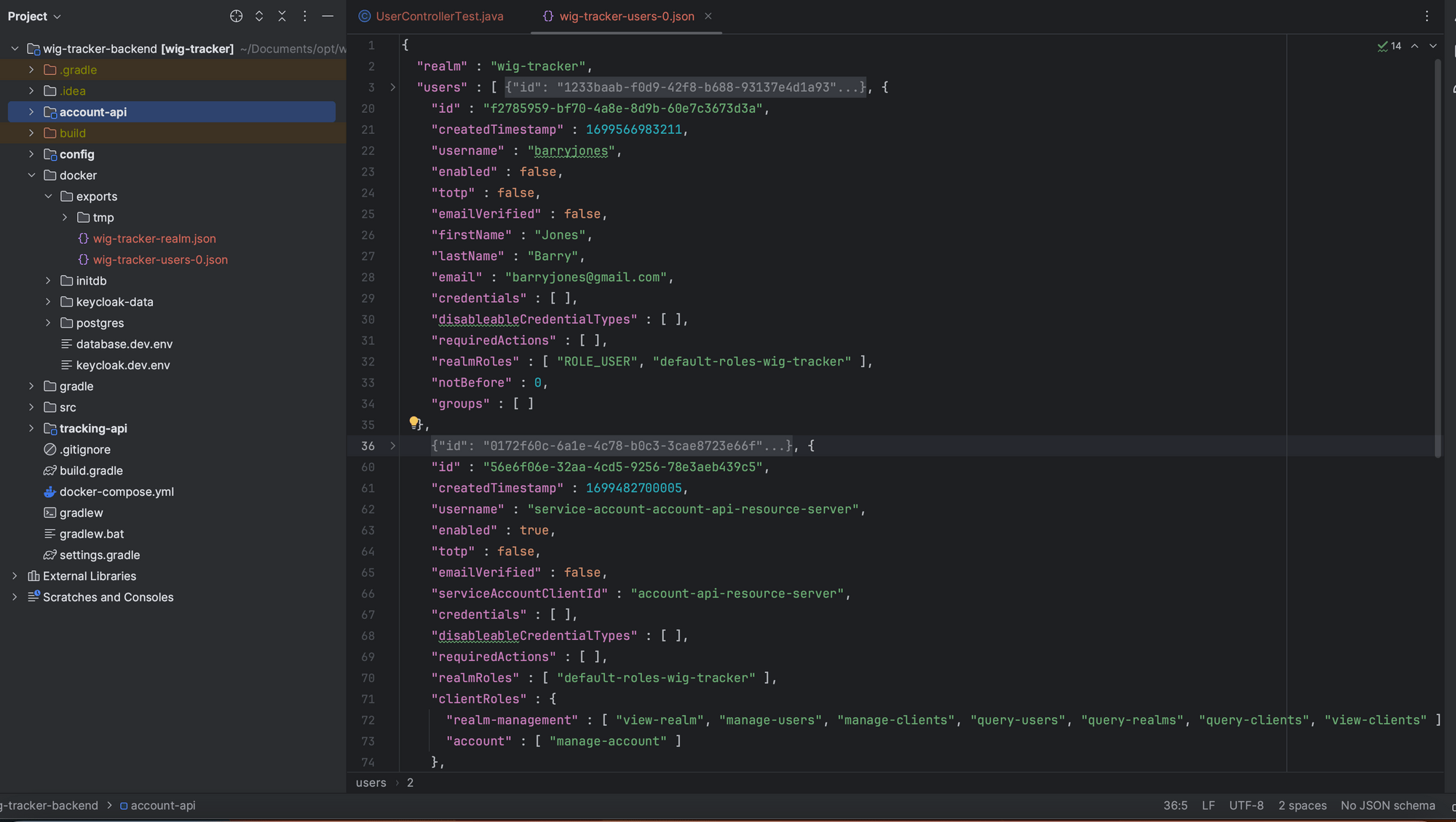 Import Keycloak realm for use in Integration Test