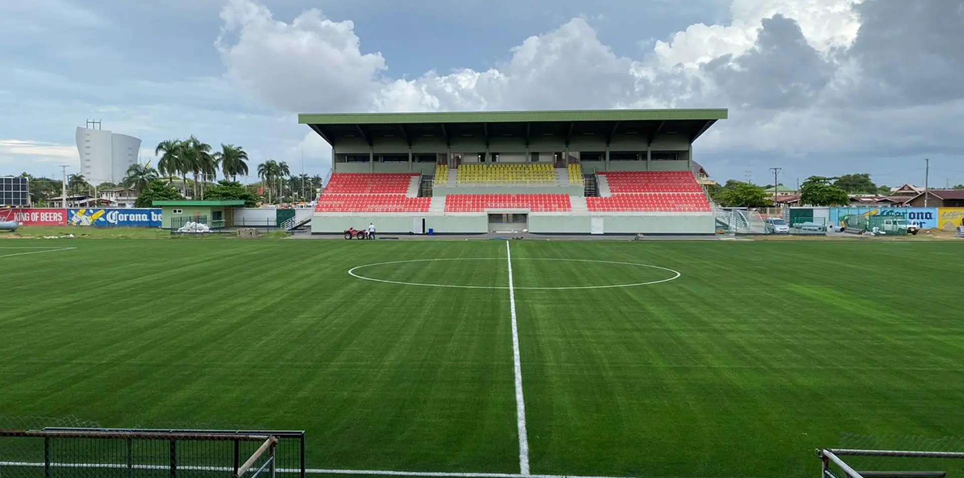 FIFA Quality Pro football field in Paramaribo, Suriname Edel Grass project