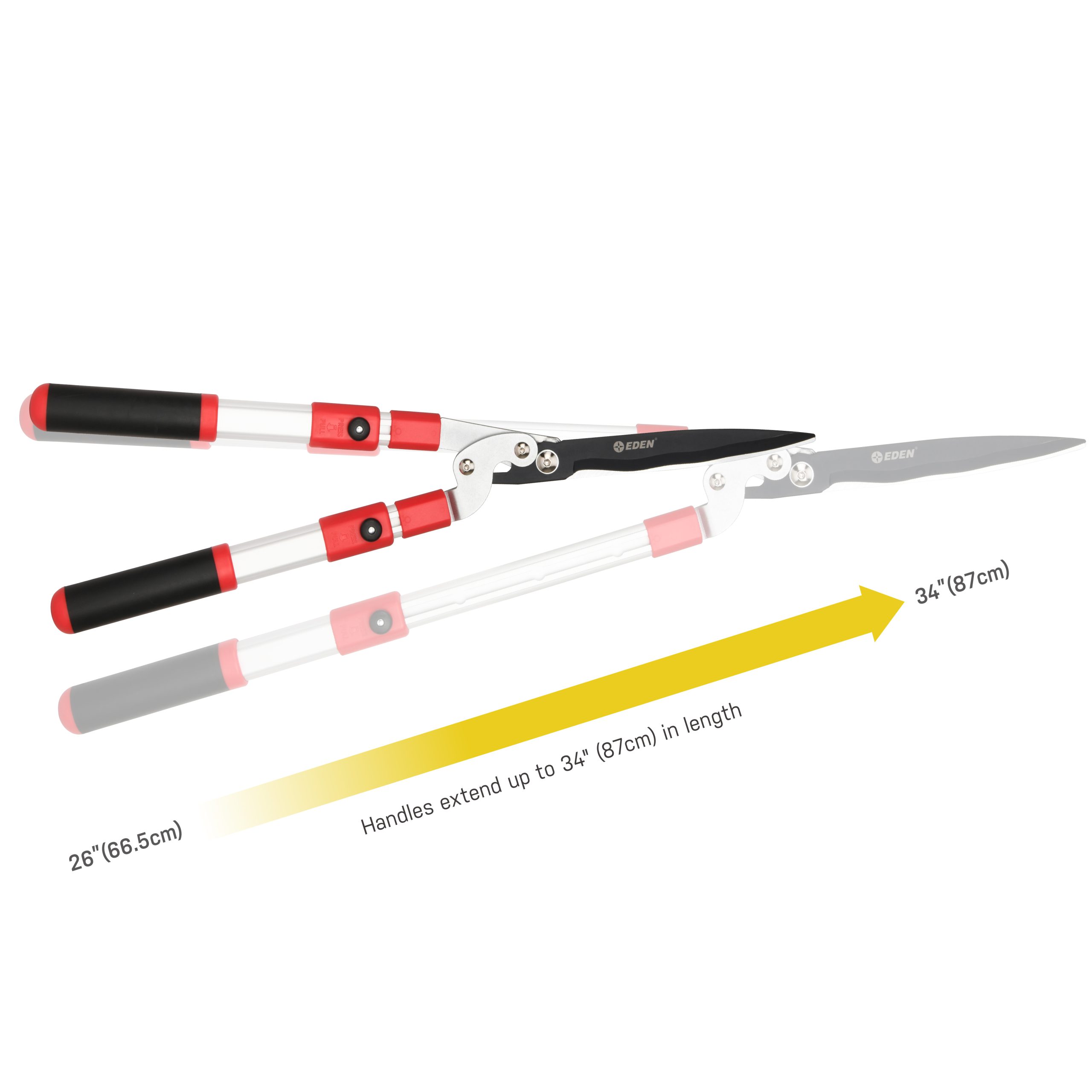 Extendable Hedge Shears with Wavy Blade Eden Garden