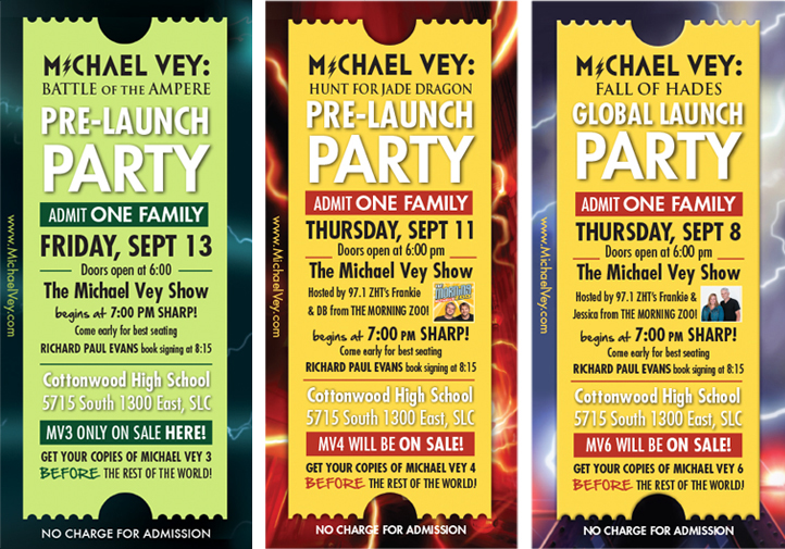 Michael Vey Launch Party tickets Eden Graphics Inc.