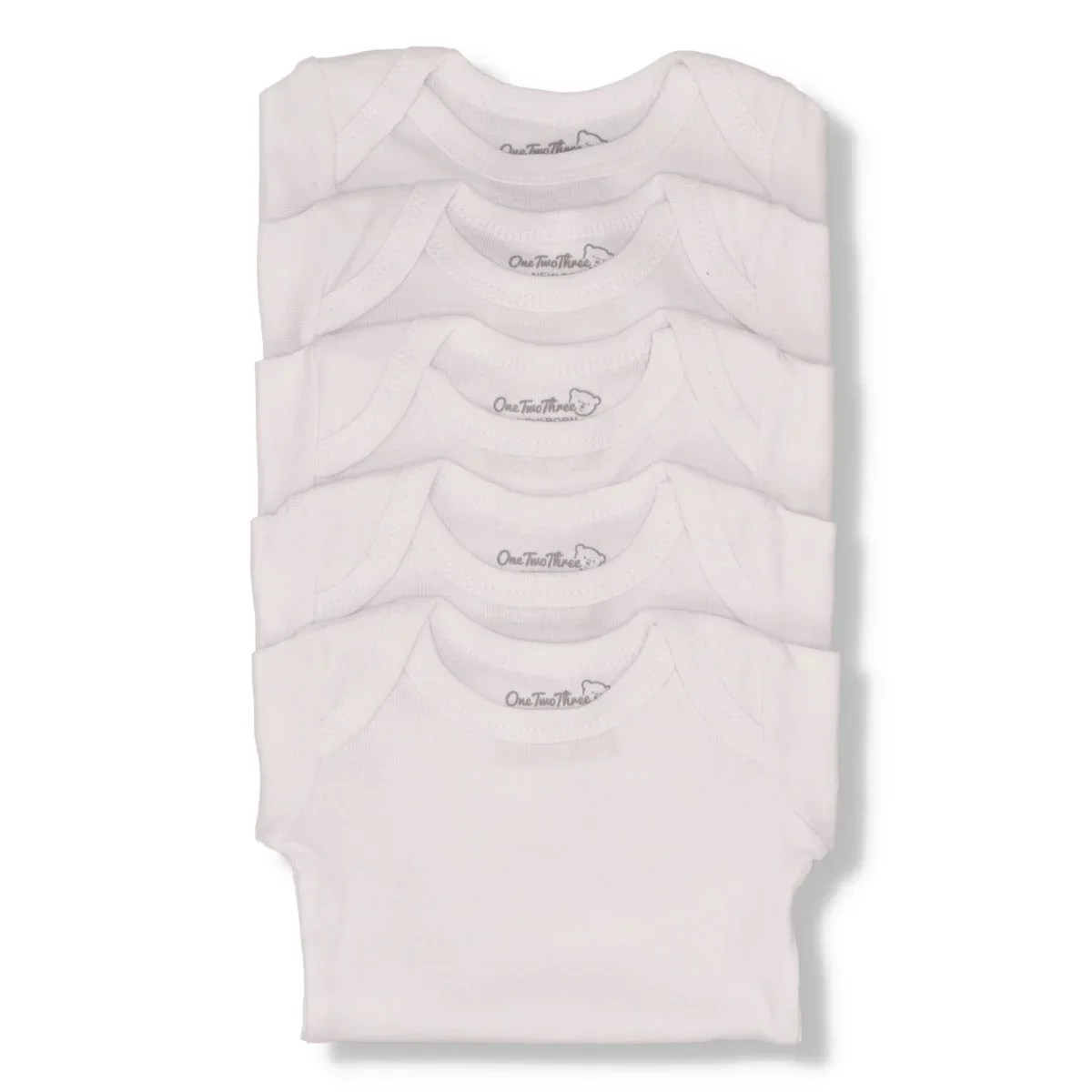 Baby Boys 5 Pack Short Sleeve Vests White Edgars Namibia