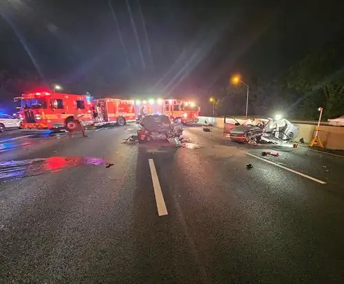 One Killed, Several Injured In ThreeVehicle I495 Crash In Maryland State Police