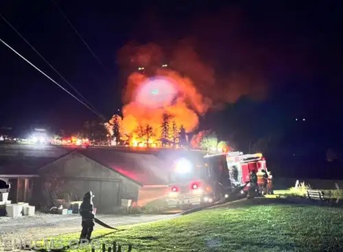 Fire Companies From 4 PA Counties Respond To Massive Chesco Barn, House