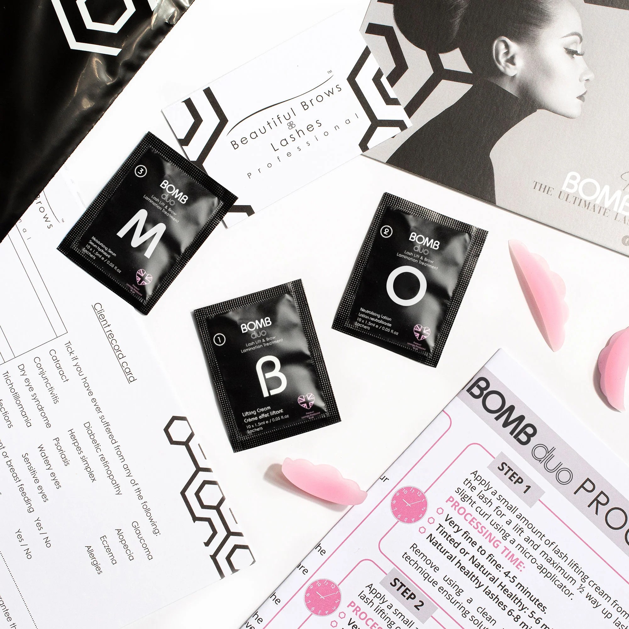 BOMB Duo Lash Lift & Brow Lamination Sample Pack Edge Beauty Pro ™️