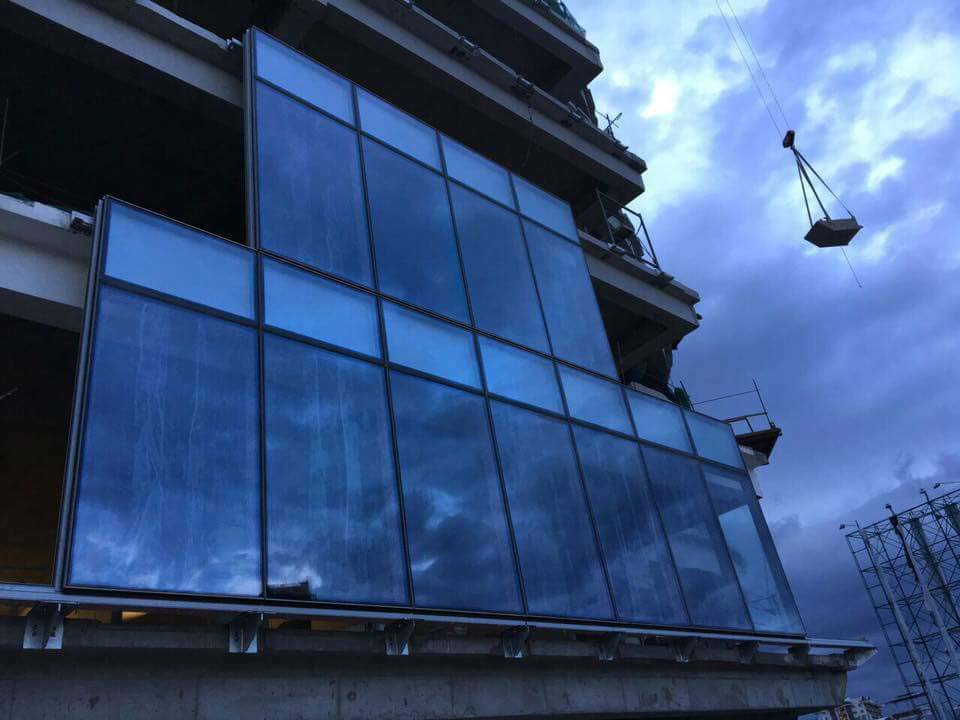 Aeon Towers’ glass panels installation underway Edge Davao