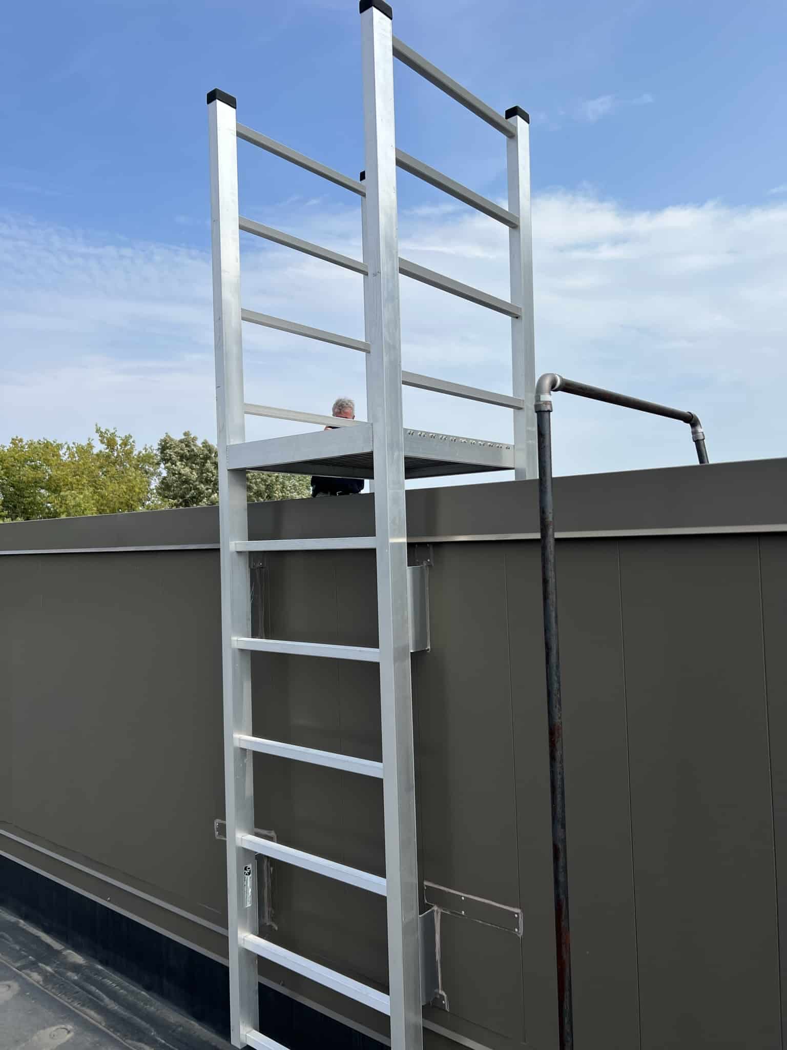 Fixed Roof Access Ladder New Steel Roof Ladder Solution!