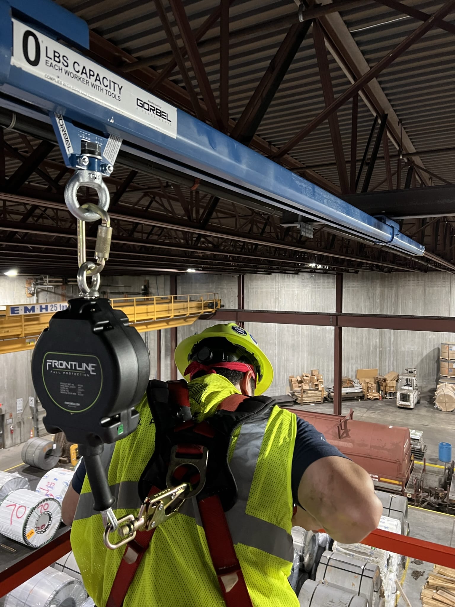 Monorail Fall Protection System Personal Fall Arrest System