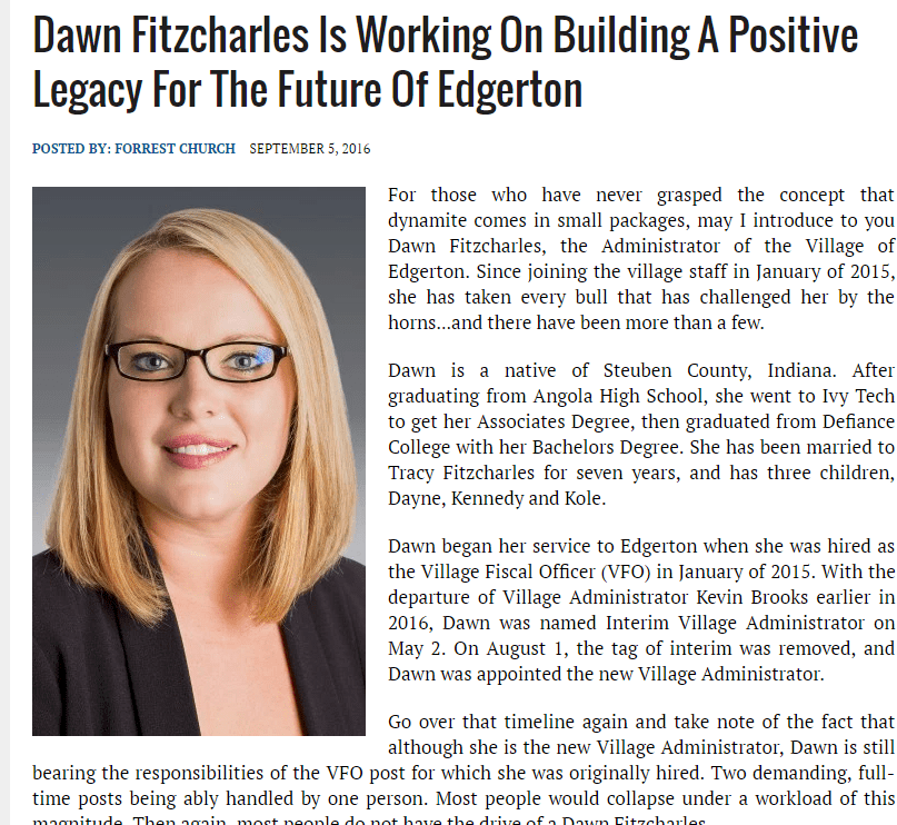 Current Village News Village of Edgerton