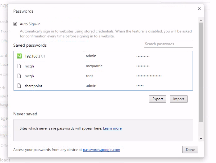 How To Export Chrome Saved Passwords to A Plain CSV File Edge Talk