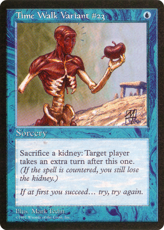 Time Walk Variant 23 EDH Silver