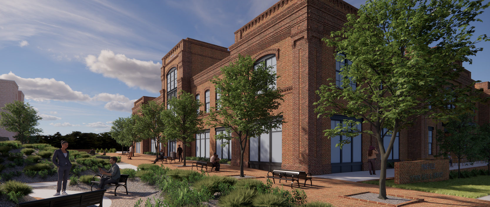 Pineville Town Hall and Library Edifice