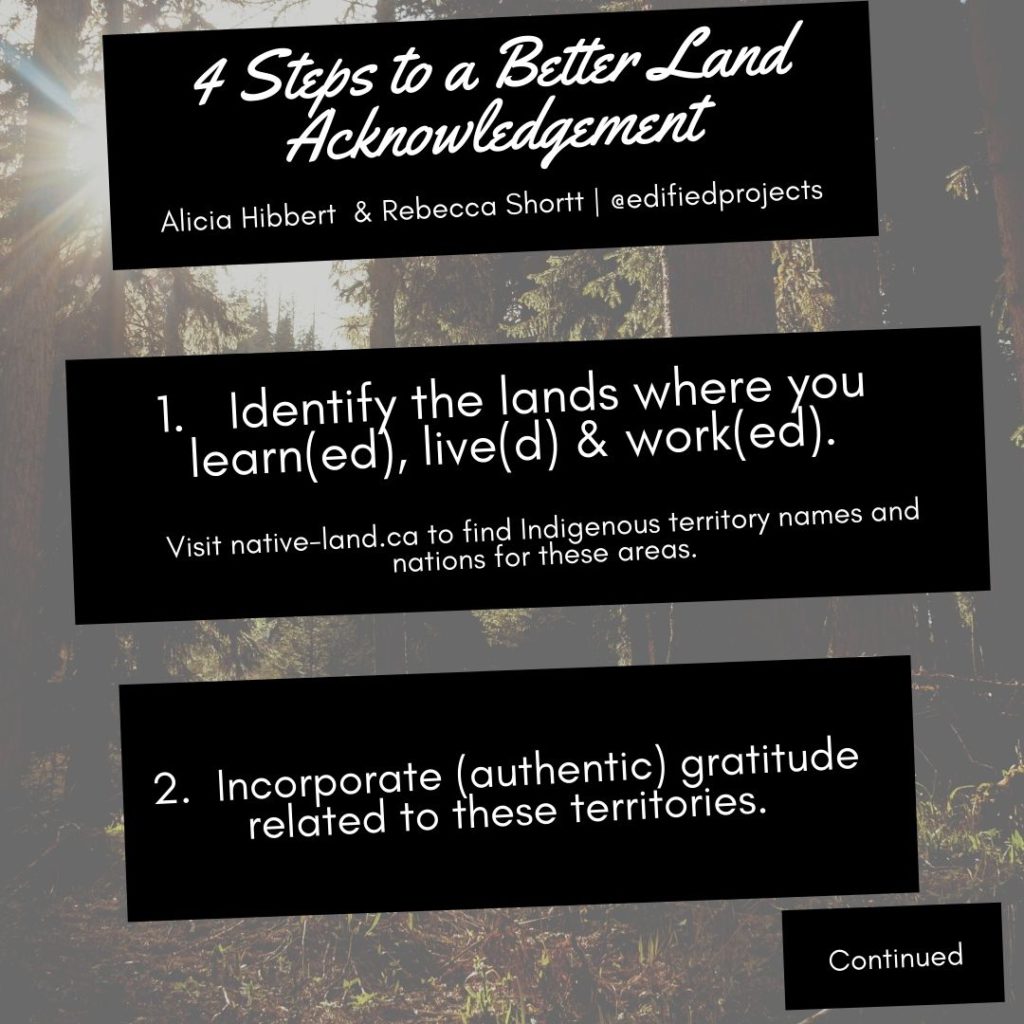 4 Steps to a Better Land Acknowledgement Edified Projects