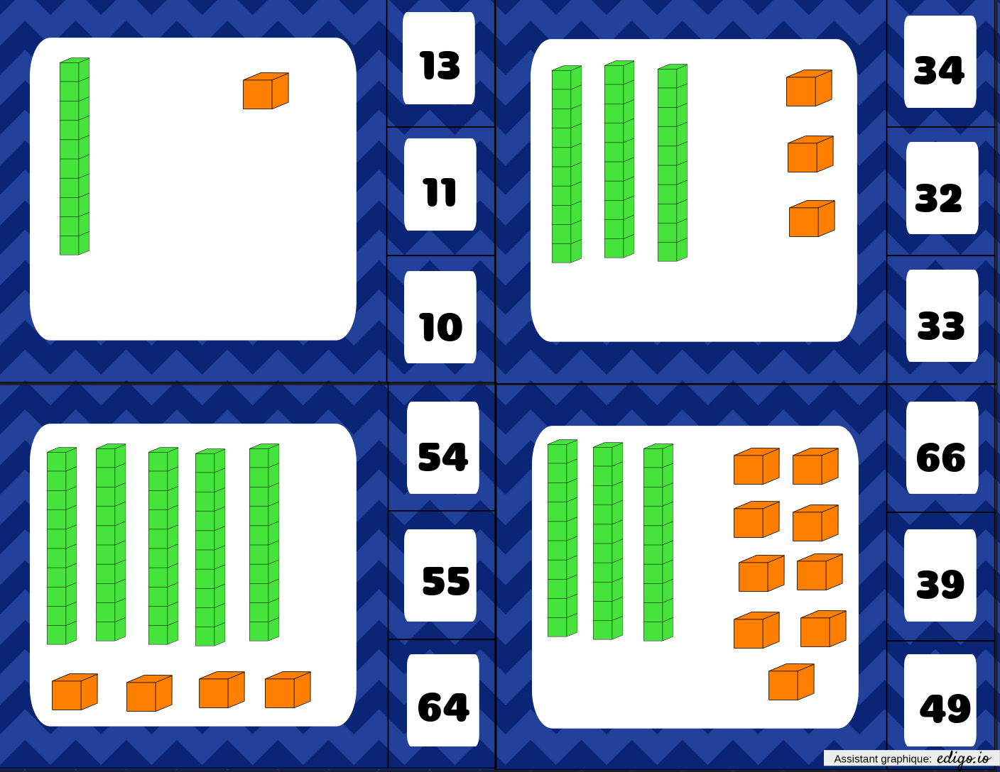 Dizaines/unités, 1st grade, Task cards, Arithmetic, Special education