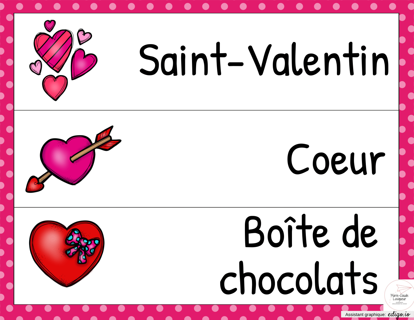 Motsétiquettes géants La SaintValentin, 2e année, 1re année, Préscolaire, Petite enfance