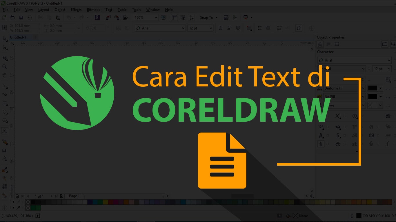 Video Cara Edit text format di coreldraw Edikomputer Informasi Teknologi