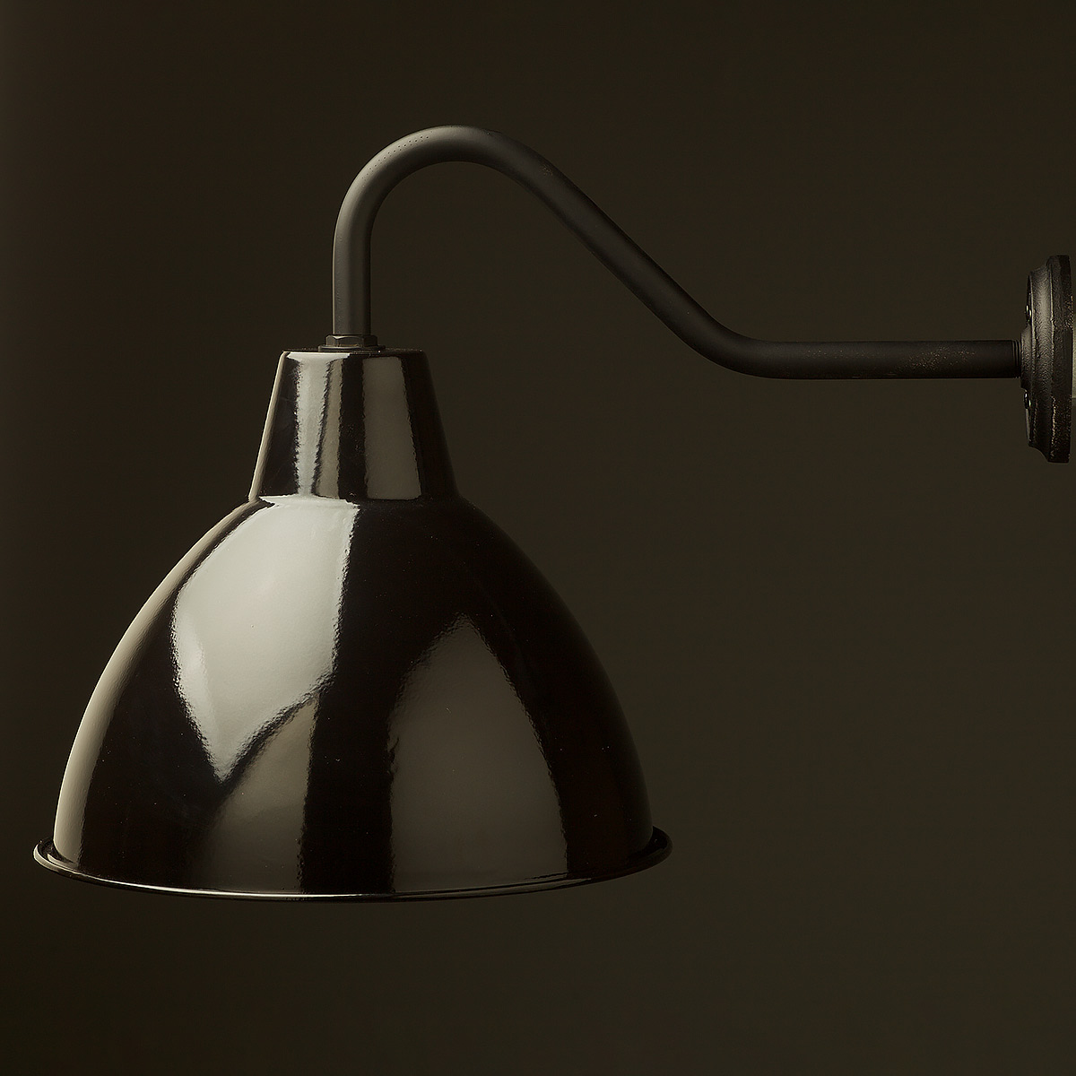 Gooseneck Barn light with factory shade • Edison Light Globes Pty Ltd
