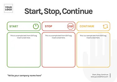 Free Start Stop Continue Templates