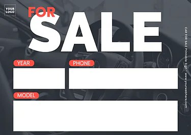 Printable Car for Sale Sign Templates