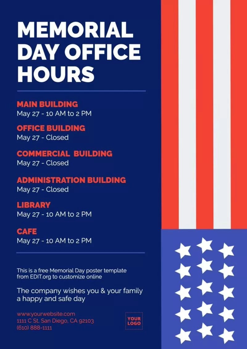 Customize Free Memorial Day Templates
