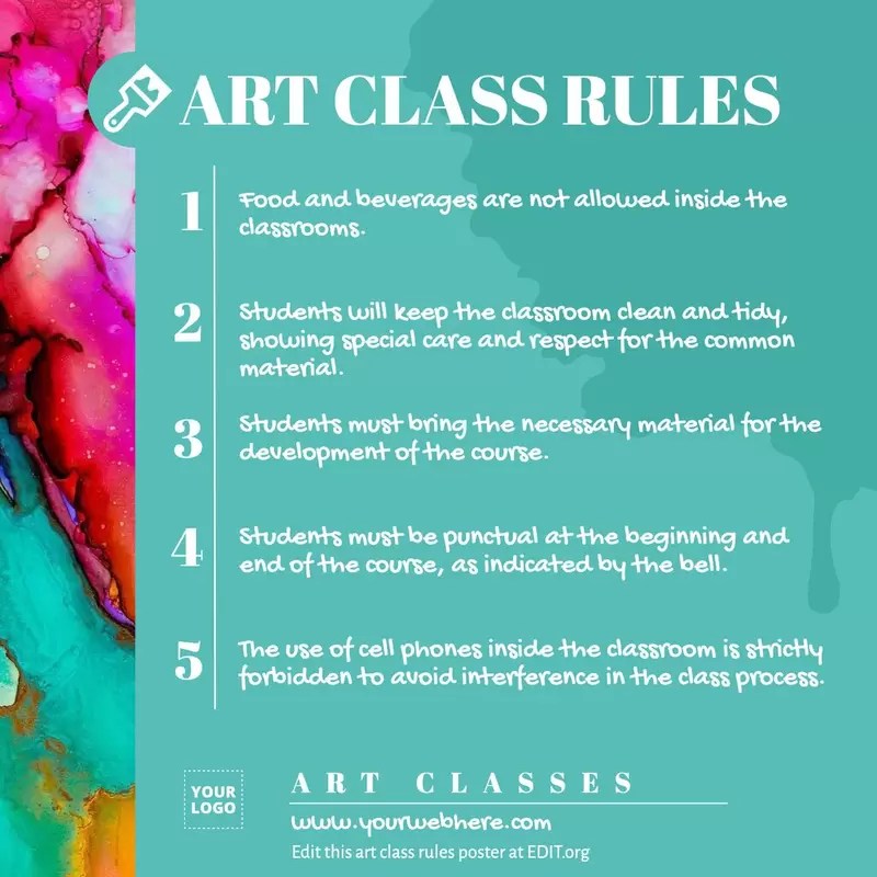 Art class flyer templates online