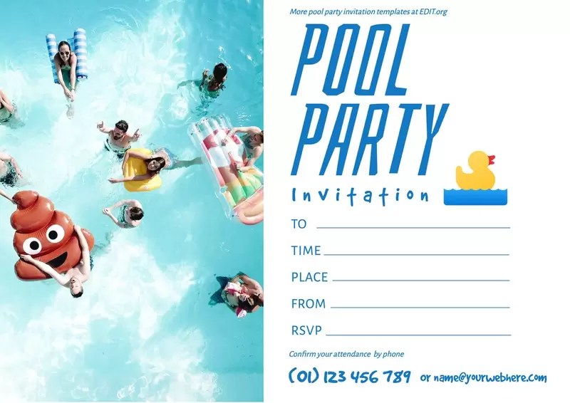 Pool Party invitation and flyer templates Pool Party invitation and flyer templates